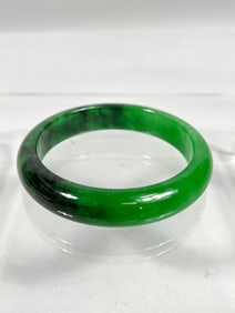 CHINESE JADEITE BANGLE, WITH CERTIFICATE