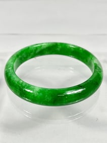 CHINESE JADEITE BANGLE, WITH CERTIFICATE
