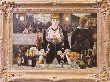 MANET REPRODUCTION - "A BAR AT THE FOLIES-BERGERE"