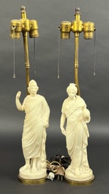 PAIR OF EUROPEAN BLANC DE CHINE FIGURES