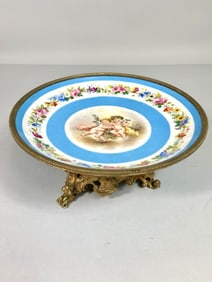 FRENCH SEVRES GILT BRONZE MOUNTED CENTERPIECE