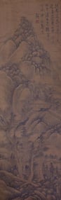 CHINESE SCROLL PAINTING ON SILK OF LANDSCAPE