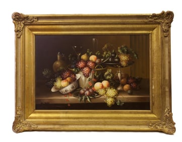 STILL LIFE OIL ON CANVAS PRINT BY HALS YUETER