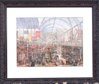 FRAMED COLOUR ILLUSTRATION OF THE GREAT EXHIBITION