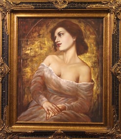 OIL ON CANVAS PRINT OF A BEAUTY