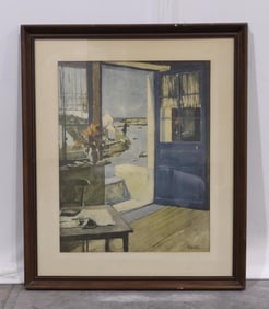ANTIQUE FRAMED PRINT OF A HOME