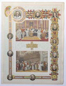 LITHOGRAPH OF ROYAL FAMILIES