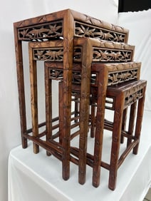 SET OF FOUR CHINESE NESTING TABLES