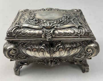 SILVER PLATED JEWELRY BOX