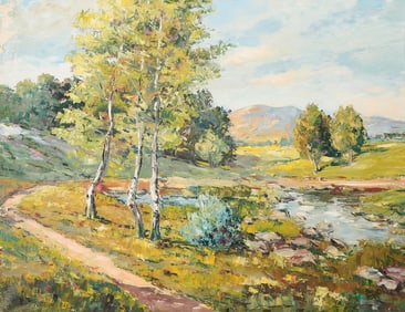 FRAMED OIL LANDSCAPE PAINTING BY KREUTZBERG