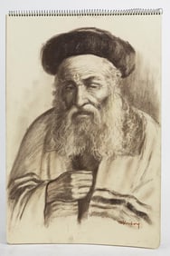 DRAWING OF AN OLD MAN BY SHLOSSBERG