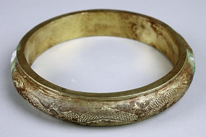 CHINESE GILTBRONZE "DRAGON" BANGLE