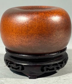 ANTIQUE BROWN ROUND BRUSH WASHER