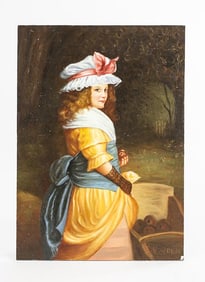 PORTRAIT PAINTING OF A WOMAN ON BOARD