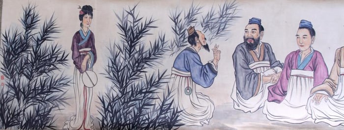 CHINESE SCROLL PAINTING OF CONTENTMENT