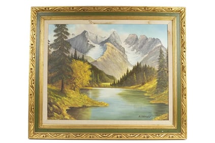 FRAMED OIL PAINTING ON CANVAS OF LANDSCAPE