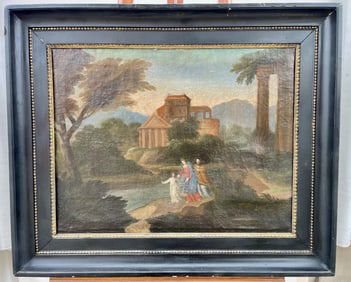 FRAMED RELIGIOUS OIL ON CANVAS PAINTING