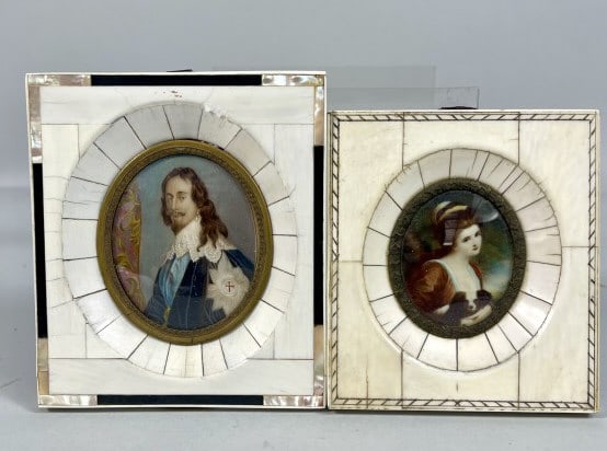 SET OF TWO EUROPEAN FRAMED PORTRAITS (1 of 3)