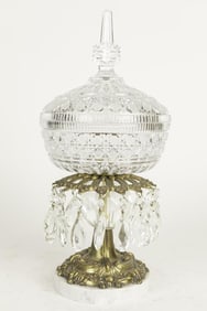 CUT CRYSTAL CENTERPIECE WITH BONBON DISH