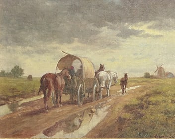 MAGNIFICENT FRAMED OIL PAINTING