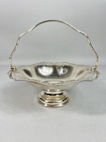 SILVER-PLATED CENTERPIECE WITH SWING HANDLE