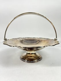 SILVER-PLATED CENTERPIECE WITH SWING HANDLE