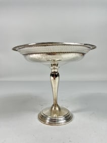 STERLING SILVER STEMMED ROUND SERVER