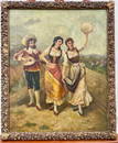 FRAMED PAINTING, OF MUSICIANS, BY J. CESCALO
