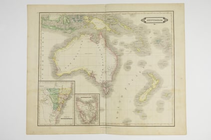 OLD PRINTED MAP OF AUSTRALIA