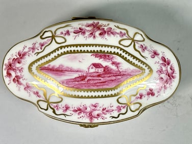 FRENCH PORCELAIN JEWELRY BOX