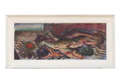 FRAMED PAINTING OF SEAFOOD