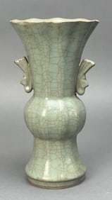 A FINE CHINESE CELADON TRUMPET VASE