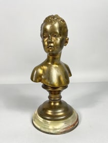 GILT BRONZE BUST OF A GIRL