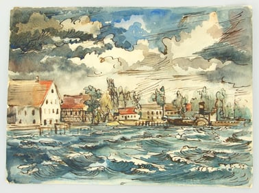 WATERCOLOR PAINTING ATTRIBUTED TO FRITZ W. FAISS