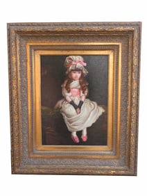 PORTRAIT PAINTING OF A SEATED YOUNG GIRL
