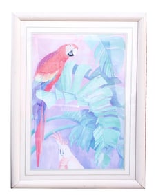 FRAMED PAINTING OF MACAWS