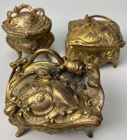 GROUP OF THREE JEWELRY BOXES