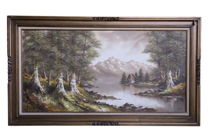 BEAUTIFUL OIL ON CANVAS LANDSCAPE PAINTING