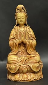 CHINESE CARVED GUANYIN