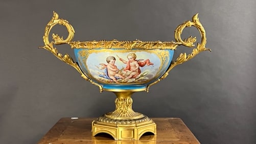 19TH C. FRENCH SEVRES PORCELAIN CENTERPIECE