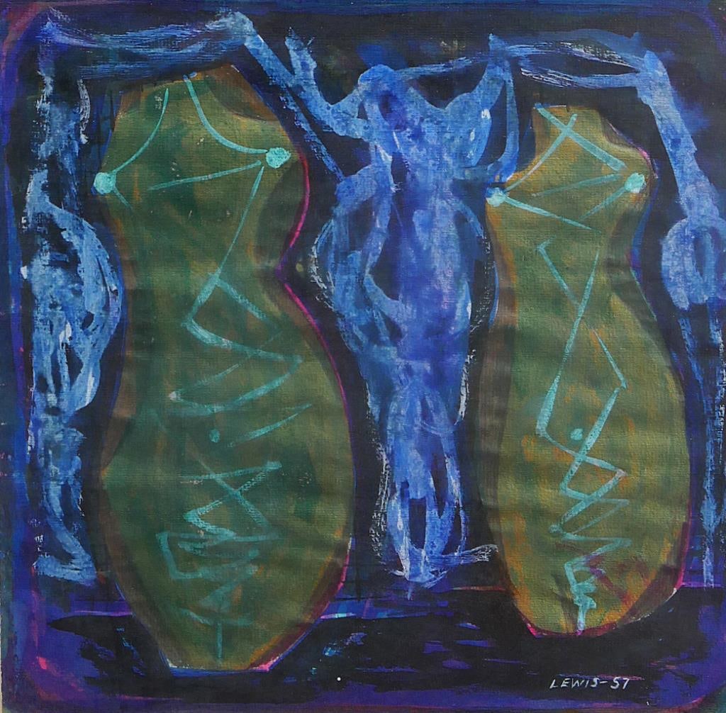 STANLEY LEWIS, CANADIAN (1930-2006): Oil Painting on Canvas. Signature on bottom to read Lewis 57. Stanley Lewis (1930 - 2006) was known for sculpture and printmaking. He was regarded by many as a national treasure in the contemporary ar