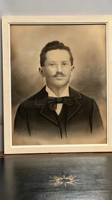 CHARCOAL PAINTING ON PAPER OF A GENTLEMAN