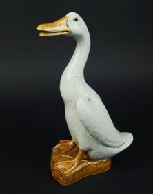 CHINESE REPUBLIC BLANC DE CHINE FIGURE OF A DUCK