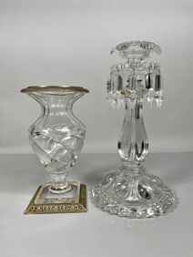 GROUP OF TWO BEAUTIFUL CUT GLASS ITEMS