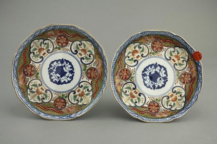 TWO JAPANESE IMARI PLATES
