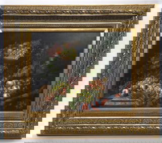 STILL LIFE OIL PAINTING IN FRAME