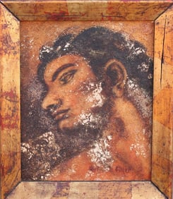 FRAMED PAINTING OF A MAN'S  PORTRAIT