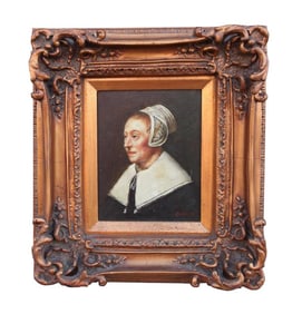 FRAMED OIL PAINTING ON CANVAS OF A WOMAN