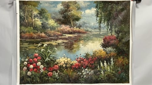 A PAINTING OF A LAKE