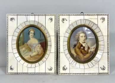 PAIR OF FRAMED EUROPEAN PORTRAITS